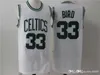 Boston''Celtics'''Men Gerileme Jersey Larry 33 Kuş Jayson 0 Tatum Jaylen 7 Kahverengi Basketbol Şort Basketbol Jersey Yeşil Siyah