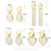 Dingle ljuskrona lovr mode koreanska runda droppörhängen för kvinnor akryl uttalande geometriskt guld 2022 trend kvinnliga smycken