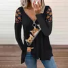 Spring Autumn Drilling Zipper V Neck Long Sleeve T-shirt Women Sexy Casual Loose Fashion Hollow Out Retro Shirt Top 5XL 220408