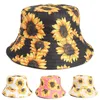 Four Seasons Women's Sunflower Print Bucket Hat Big Brim Fashion Simple Sun Hat Inventory GCE13842