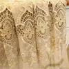 Tenda di tulle beige di lusso reale europeo per la finestra della camera da letto Soggiorno Tende eleganti Decorazioni per la casa 362 # 4 LJ201224 W220421