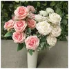 Rose fleurs fausse fleur de soie pour Roses artificielles décoratives mariage décoration de fête à la maison