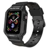 Apple Watch Band 41m 45mm 42mm 40/38 Iwatch 시리즈 7 6 5 4 SE TPU 보호 커버 실리콘 팔찌에 적용 가능한 시계 스트랩.