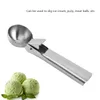 Ice Cream Scoops Stacks Stainless Steel Digger Non-Stick Fruit Ball Maker Watermelon Spoon Tool 220509