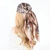 Silk Scarves Women Luxury Brand Fashion Massioner Head Head Hair وشاح 90 سم Hijab Bandana Cheveux Fulard Femme 90x90cm