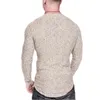 Erkek Tişörtler Avrupa Kod İlkbahar ve Sonbahar Moda Mens T Shirt Düz Renk Yuvarlak Boyun Pamuk Uzun kollu artı Boyut M-3XLMEN'S IMON22