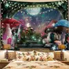 SPYUUE Grzyb Fantasy Fairy Psychedeliczny trippy dywan wiszący sypialnia salon Dorm Dekoracja domu Boho Decor 95x73 J220804
