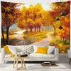 Tapijt Sunset Maple Forest Tapijtwand Hangende Psychedelic Oil Paint Hip