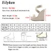 Eilyken Super High Peep Toe Gladiatore Sandali con zeppa Copri tacco Piattaforma Sandali da donna Moda Estate Donna Scarpe taglia 35-42 220516