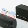 Neue heiße quadratische Sonnenbrillenfassungen Luxus MABACH Mann 24K-Beschichtung Farbverlauf blau Optische Brillen Edle seltene Brillen Italien Designer Frauen Unisex mit Box-Ganzheiten