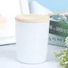 200 ml Kerzenhalterglas Tasse Container mit Bambusdeckel Duft Kerzen Jar Home DIY Kerzenzubehör machen Accessoires