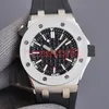 Luxury Mens Watch Automatic 42mm rostfritt stål fodral Pin Buckle Rubber Strap Waterproof för Sports Wristwatches Leisure Designer 284p