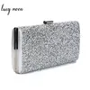 Women Evening Diamond Sequin Wedding Clutch and Handbag Party Banquet Black Gold Silver Two Chain Shoulder Bag 220630