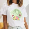 Aquarelle papillon femmes 90s dame mode t-shirts femme à manches courtes dessin animé vêtements imprimer o-cou hauts graphique T-shirt