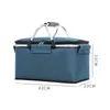 Folding Picnic Pouch Basket Large Capacity Multifunction Cooler Insulated Bag Outdoor BBQ Camping Fishing Storage Box Container Y220524