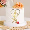 Diğer Festival Parti Malzemeleri Art Lady Düğün Pastası Topper Akrilik Altın Kadınlar Doğum Günü Süslemeleri Sevmek