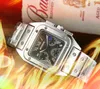 Роскошная мода Men Square Watch 43 -мм японское движение Quartz Автоматическое изящное из нержавеющей стали керамическое сапфировое стекло Супербочевое годовщина подарок