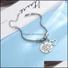 Braccialetti con ciondoli Gioielli 1Pc Madre Acciaio inossidabile S Per le donne Bracciale Regali per la festa della mamma Figlia e mamma Dr Dh8B6