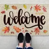 Party Decoration 2# Thanksgiving Doormats 40x60cm Home Autumn Fall Dwarf Front Door Mat Carpet Floor Ornaments Year 2022 Gifts