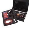 DHL new flip top gift box with ebony pipe set meal and all series of 18 pieces of accessories direct selling