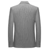 Mens Blazer 2 botones Lapa de solapa marca Slim Fit Casual Suit Chaqueta Blazers British Style Male Business Office Come Homme 4XL L220730