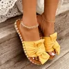 MCCKLE Women's Slippers Beach Shoes Casual Sewing Ladies Flat Slides Summer 2021 Bowknot Female Sandals Comfort Woman Shoes New 210301