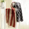 Scarves Vintage American Flag Infinity Scarf 4th Of July USA Flags Big Size Soft Hijab Pashmina Shawls Girls Accessories A0499