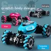 4WD 116 Stunt RC -bil med LED -ljusgestinduktion Deformation Twist Climbing Radio Controlled Car Electronic Toys 220720