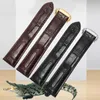 Watch Bands High Quality Crocodile Leather Strap 19 20 21 22mm Black Brown Bracelet For SEAMASTE 150 300 600 Genuine Chain Hele22