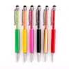 2-in-1 Crystal Diamond Ballpoint Pens Screen Touch Stylus Bling Pen Office School Stationery Supplies