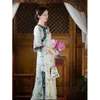 Etnisk kläder orientalisk klänning cheongsam lady kvinnor sexiga qipao kinesiska klänningar traditionell elegant festklänning