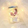 Strings Preserved Flower Night Light Soda Lime Glass Shell Dry String For Thanksgiving Christmas GiftLED LED