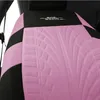 Car Seat Covers Full Set Universal Polyester Fabric Auto Protect Protector Pink For Women GirlsCar