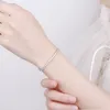 Luxo branco ouro prata cor s925 pulseira na mão 3mm cz tênis pulseira para mulheres casamento moda jóias sl0163456460