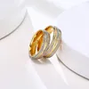 Wedding Rings For Women Simple Fashion Gold-color Engagement Jewelry Men Sandblasting Couple Ring Lover's GiftWedding