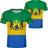 Gabon tshirt ücretsiz özel isim numarası gab t shirt p o giysiler baskı tişörtleri nation diy solunum maddesi 3d 4xl 5xl büyük boy 6xl 220704