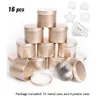 Round Metal Tin Box Candle Black Aluminum Jar Storage Empty Pot Plain Screw Top Cans Cream Cosmetic Container Gold Silver229S