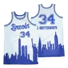 Nikivip Ele conseguiu Jesus Shuttlesworth #34 Lincoln Basketball Jersey City Ray Allen Size S-3xl Jerseys de alta qualidade