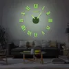 Dicor безрамные настенные настенные часы 3D зеркал Стенные часы Большие немовые наклейки на стенах для гостиной спальни для спальни, совершенно новые 201202