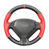 Coperchi del volante Copertura a mano in fibra di carbonio in pelle rossa antiscivolo per infiniti G G25 G35 G37 EX EX35 EX37 Q Q40 Q60