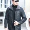 Nouveau épais veste en cuir hommes hiver automne hommes veste mode fausse fourrure col coupe-vent chaud veste mâle marque vêtements m-3Xl L220725