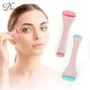 Double Head Silicone Face Roller ansiktsskönhet Massager Anti-aging hudvårdsverktyg Minska celluliter puffiness rynkor för220429