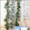 Faux Floral Greenery Home Akzente Dekor Garten Hochzeit Hängende Blumen Rattan Künstliche Efeublattgirlande Immergrüne Weinpflanzen Fake Green