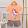 Pigiama estivo per ragazze est Vestiti per dormire Bambini Cotone manica corta Sleepwear Biancheria intima per bambini Junior Pigiama 220507