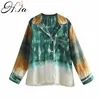 HSA Zevity Women Vintage TIE PRINT DASALAY LOVERLOUSE OFFICE LING SLEEVE SHIRT SHIC ECH EGRESTIVE BLUSAS TOPS 210716