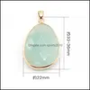 Arts And Crafts Delicate Gold Natural Stone Charms Rose Quartz Crystal Pendant Diy For Necklace Earrings Jewelry Making 22M Sports2010 Dhrzm