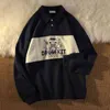 Japanse schattige beer polo shirt vrouwen lente en herfst nieuwe college stijl losse casual sweatshirt ins trends harajuku splicing