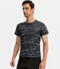 LL-01214 men's sports loose T-shirt outdoor training gym running camouflage quick-drying breathable short-sleeved please check the size chart to buy Sportswear