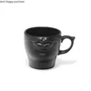 Muggar svartvit tredimensionell läpp kopp kaffe keramik med handtag par koppar mugg hem tecup mjölk te