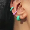 Clipon schroef terug stijl plastic hars oormandetten 4 stks willekeurige kleur non -piercing clip oorbellen oorkleding voor vrouwen hele juwelier7135491